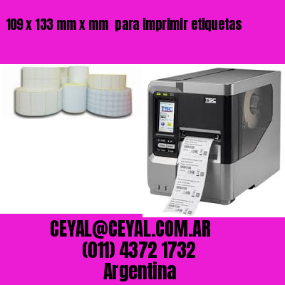 109 x 133 mm x mm  para imprimir etiquetas