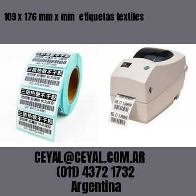 109 x 176 mm x mm  etiquetas textiles