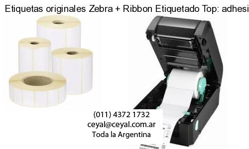 Etiquetas originales Zebra   Ribbon Etiquetado Top: adhesivo   ribbo