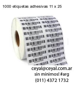 1000 etiquetas adhesivas 11 x 25