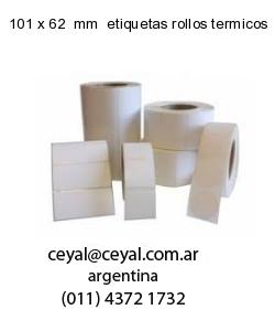 101 x 62  mm  etiquetas rollos termicos