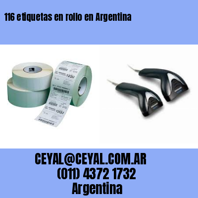 116 etiquetas en rollo en Argentina