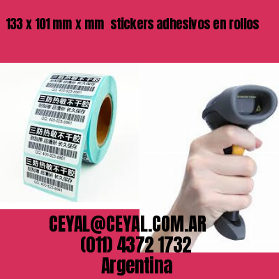 133 x 101 mm x mm  stickers adhesivos en rollos