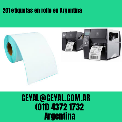 201 etiquetas en rollo en Argentina