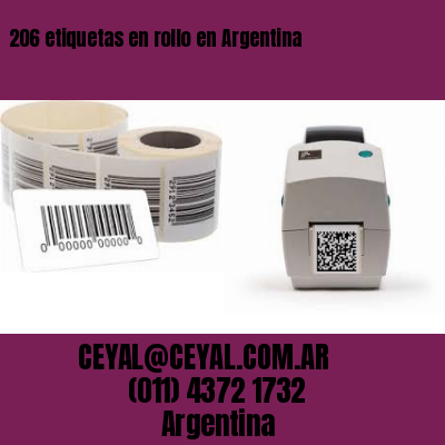 206 etiquetas en rollo en Argentina