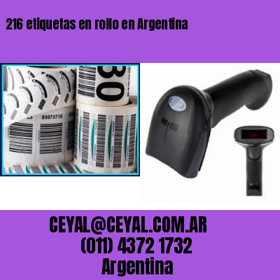 216 etiquetas en rollo en Argentina