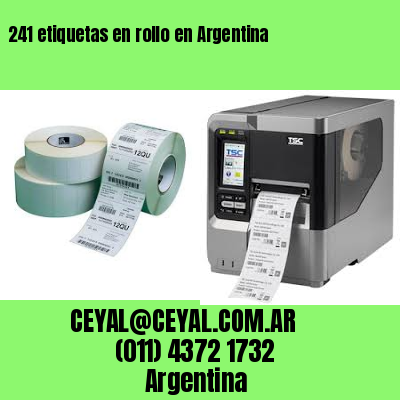 241 etiquetas en rollo en Argentina