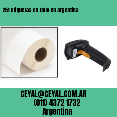 251 etiquetas en rollo en Argentina