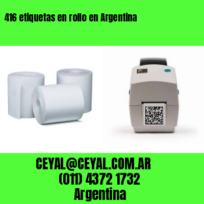 416 etiquetas en rollo en Argentina
