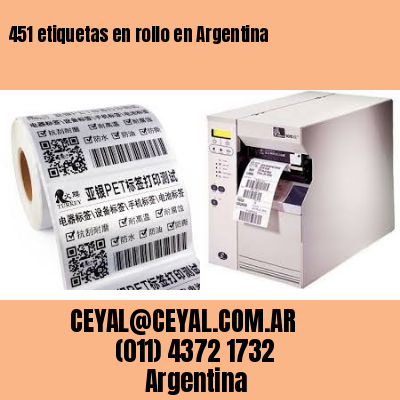 451 etiquetas en rollo en Argentina