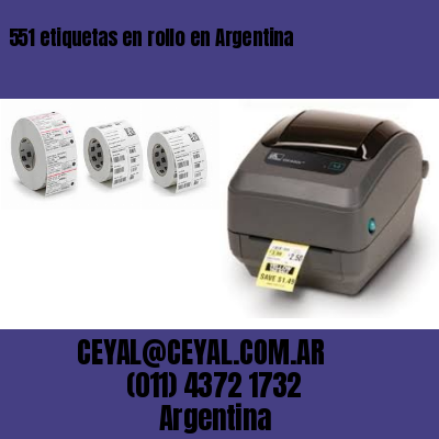 551 etiquetas en rollo en Argentina