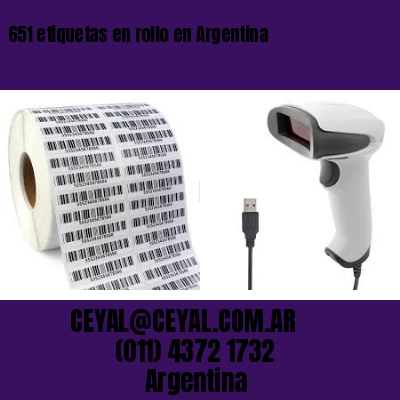 651 etiquetas en rollo en Argentina