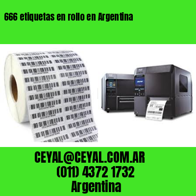 666 etiquetas en rollo en Argentina