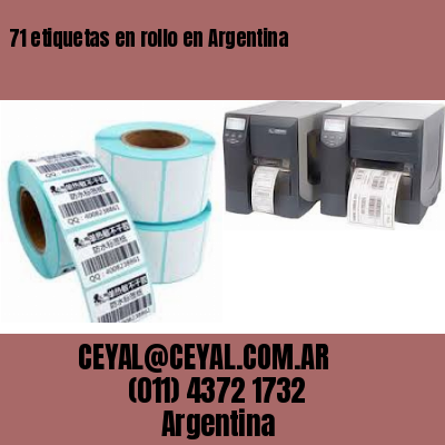 71 etiquetas en rollo en Argentina