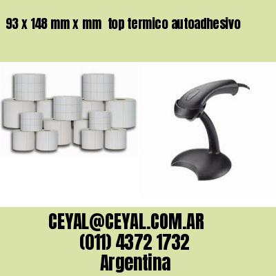 93 x 148 mm x mm  top termico autoadhesivo