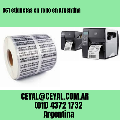 961 etiquetas en rollo en Argentina