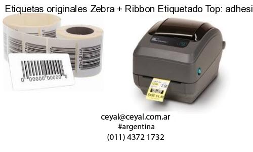 Etiquetas originales Zebra   Ribbon Etiquetado Top: adhesivo   ribbo