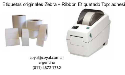 Etiquetas originales Zebra   Ribbon Etiquetado Top: adhesivo   ribbo