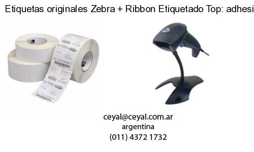 Etiquetas originales Zebra   Ribbon Etiquetado Top: adhesivo   ribbo