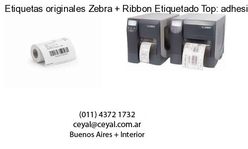 Etiquetas originales Zebra   Ribbon Etiquetado Top: adhesivo   ribbo