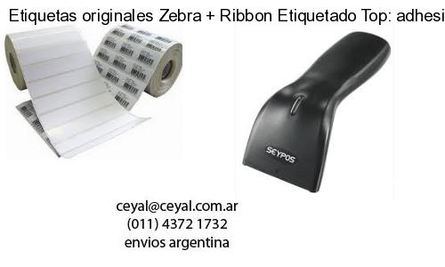 Etiquetas originales Zebra   Ribbon Etiquetado Top: adhesivo   ribbo