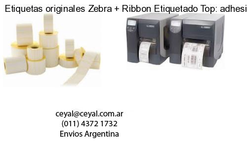 Etiquetas originales Zebra   Ribbon Etiquetado Top: adhesivo   ribbo