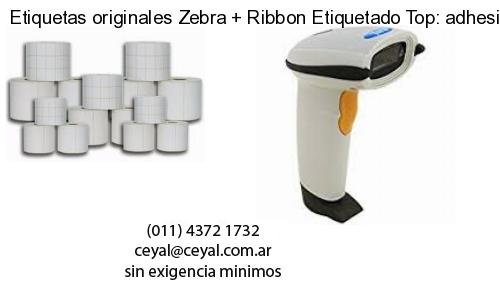 Etiquetas originales Zebra   Ribbon Etiquetado Top: adhesivo   ribbo