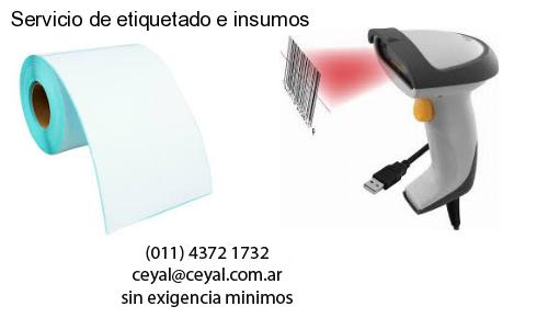 Servicio de etiquetado e insumos