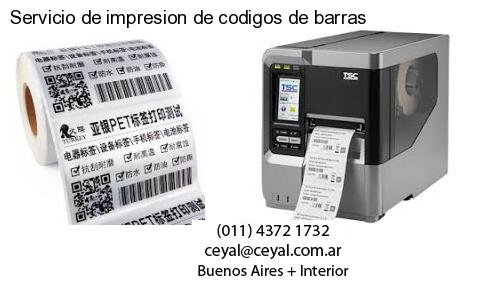 Servicio de impresion de codigos de barras