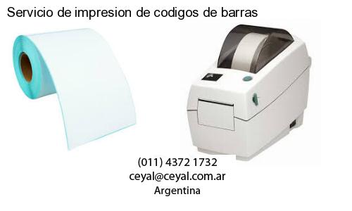 Servicio de impresion de codigos de barras