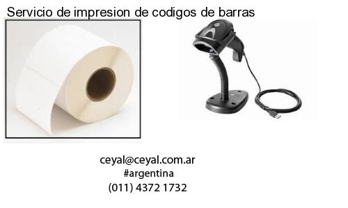 Servicio de impresion de codigos de barras