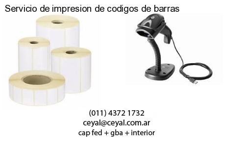 Servicio de impresion de codigos de barras