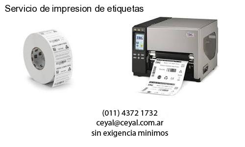 Servicio de impresion de etiquetas