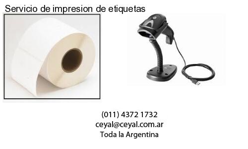 Servicio de impresion de etiquetas