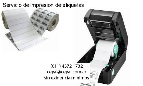 Servicio de impresion de etiquetas