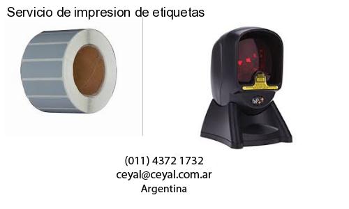 Servicio de impresion de etiquetas