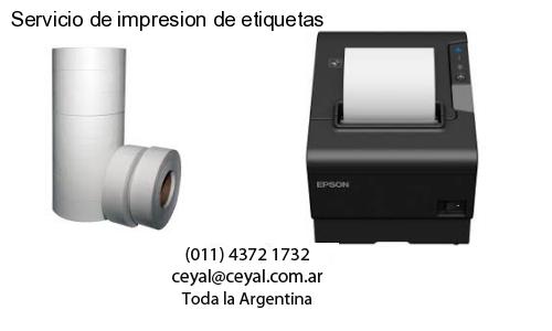 Servicio de impresion de etiquetas