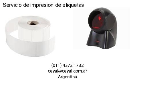 Servicio de impresion de etiquetas