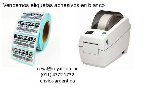 Vendemos etiquetas adhesivos en blanco