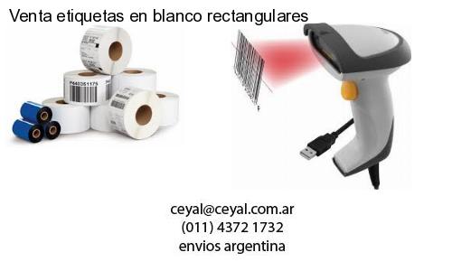 Venta etiquetas en blanco rectangulares