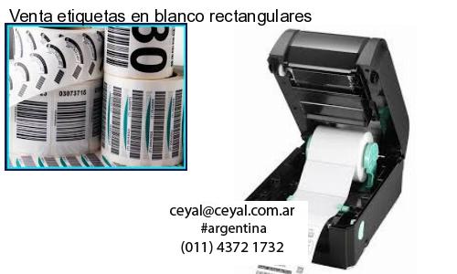 Venta etiquetas en blanco rectangulares