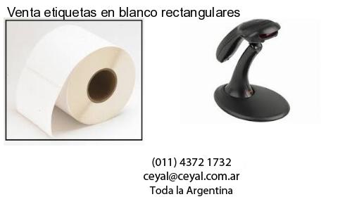 Venta etiquetas en blanco rectangulares