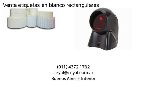 Venta etiquetas en blanco rectangulares