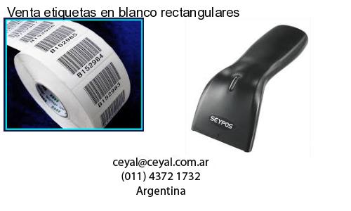 Venta etiquetas en blanco rectangulares