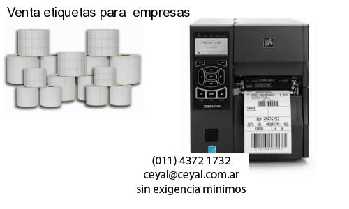 Venta etiquetas para  empresas