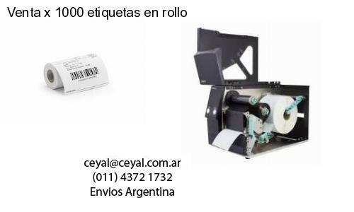 Venta x 1000 etiquetas en rollo