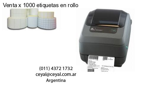 Venta x 1000 etiquetas en rollo