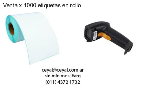 Venta x 1000 etiquetas en rollo