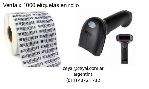 Venta x 1000 etiquetas en rollo