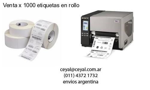 Venta x 1000 etiquetas en rollo